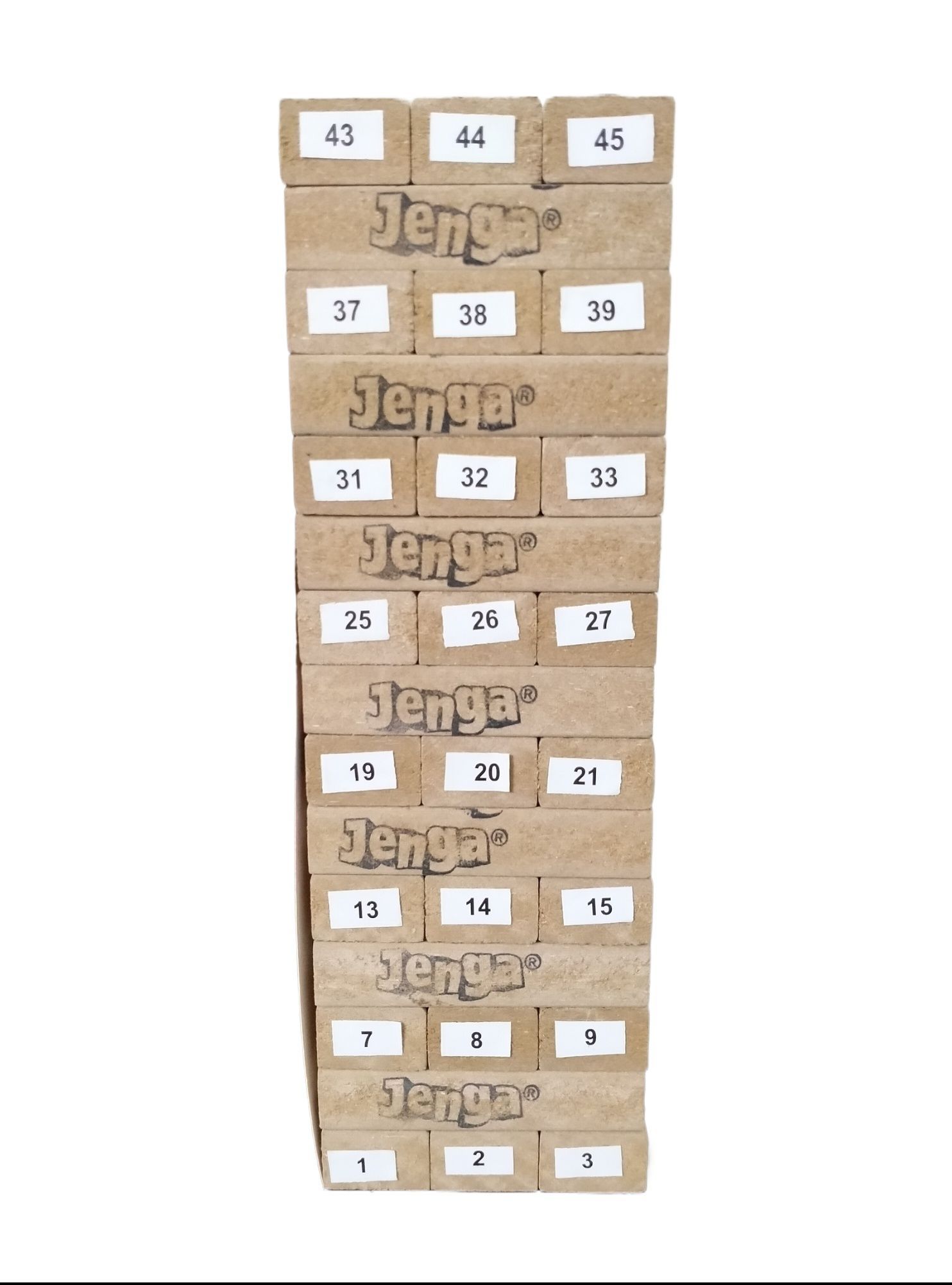 Classic Hasbro Gaming Jenga Tower Wooden Blocks Game 54 Pcs Pieces - Wood Toy.