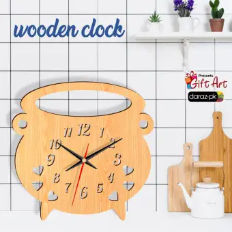 Kitchen Wall Clock Wooden Wall Clock 3d Modern Clock Laser Cut