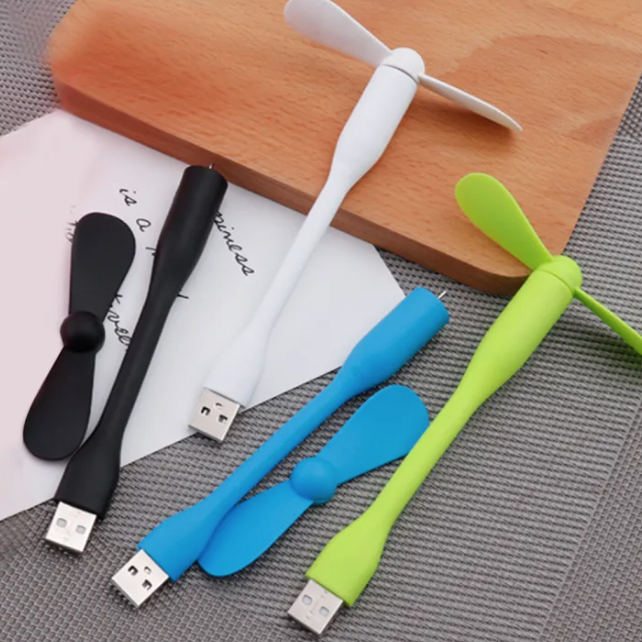 Portable & Flexible Mini Cooling USB Fan For Mobile OTG Power Bank Notebook Laptop Desktop PC Desk (Multicolour Universal Portable Mini USB Fan