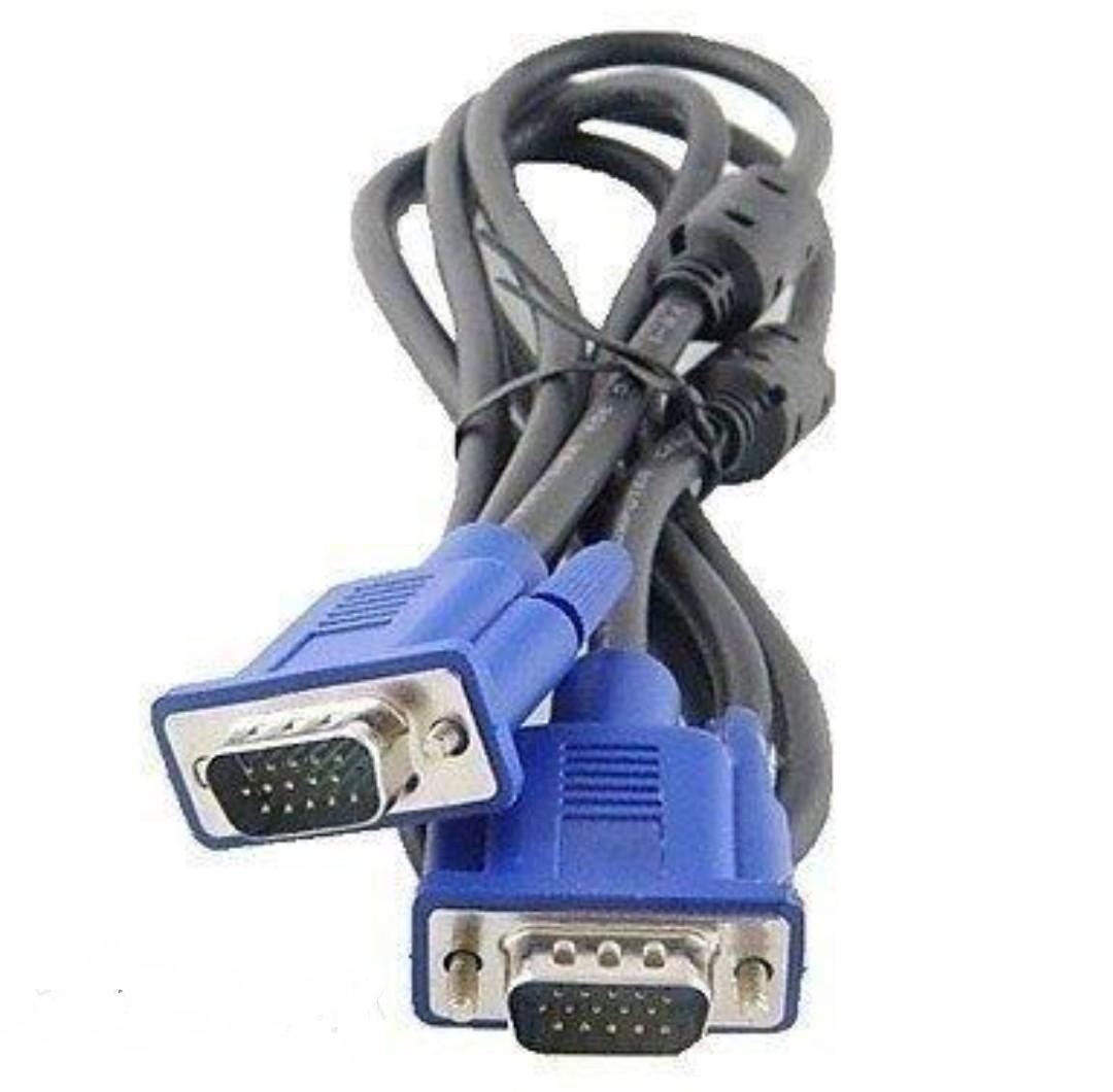 VGA Cable Male to Male For Monitor PC Computer Laptop LED TV Original Full HD 1080p Display Resolution High Quality Video Game Streaming Desktop PC