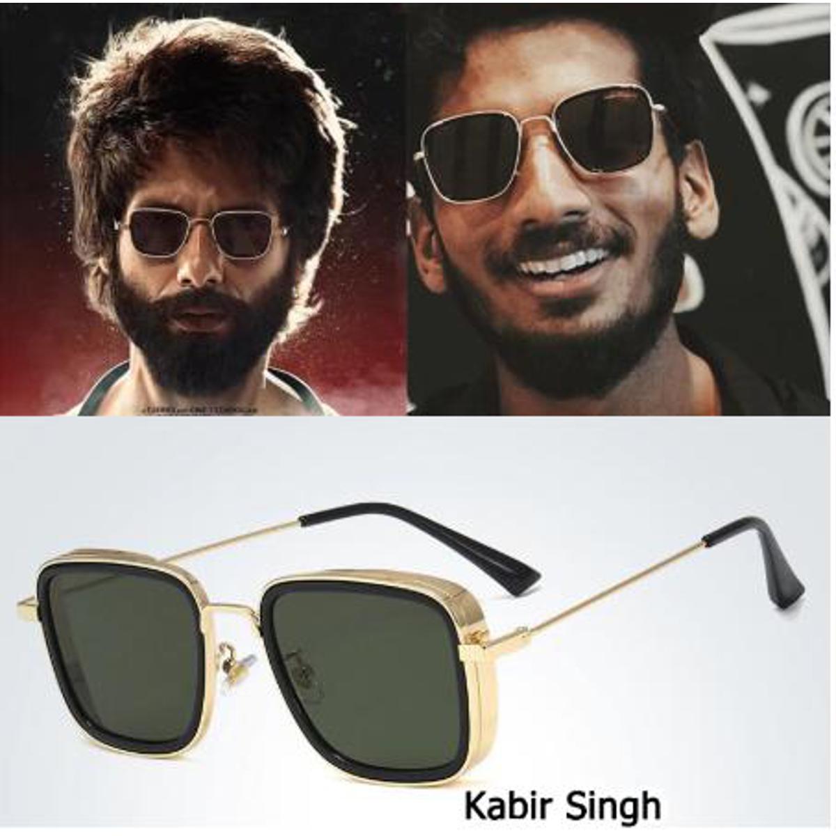 Buy I4u Fashion Kabir Singh Sunglass for Men and Boys (Silver Black) at  Amazon.in