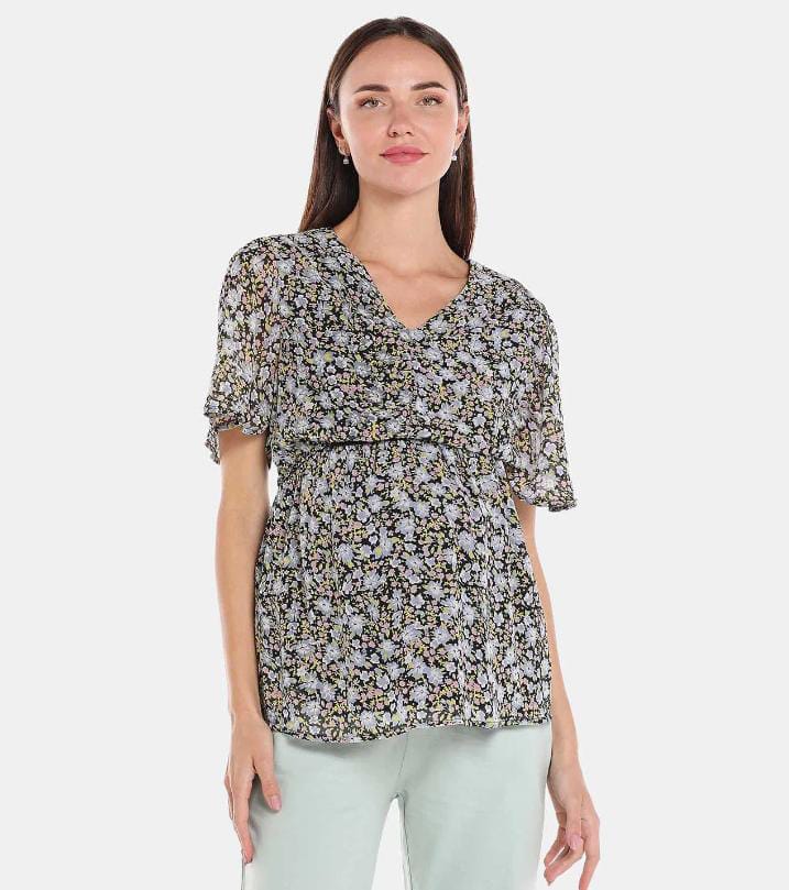 The unique stylish and fashionlable Flowy Chiffon Summer Top colour available