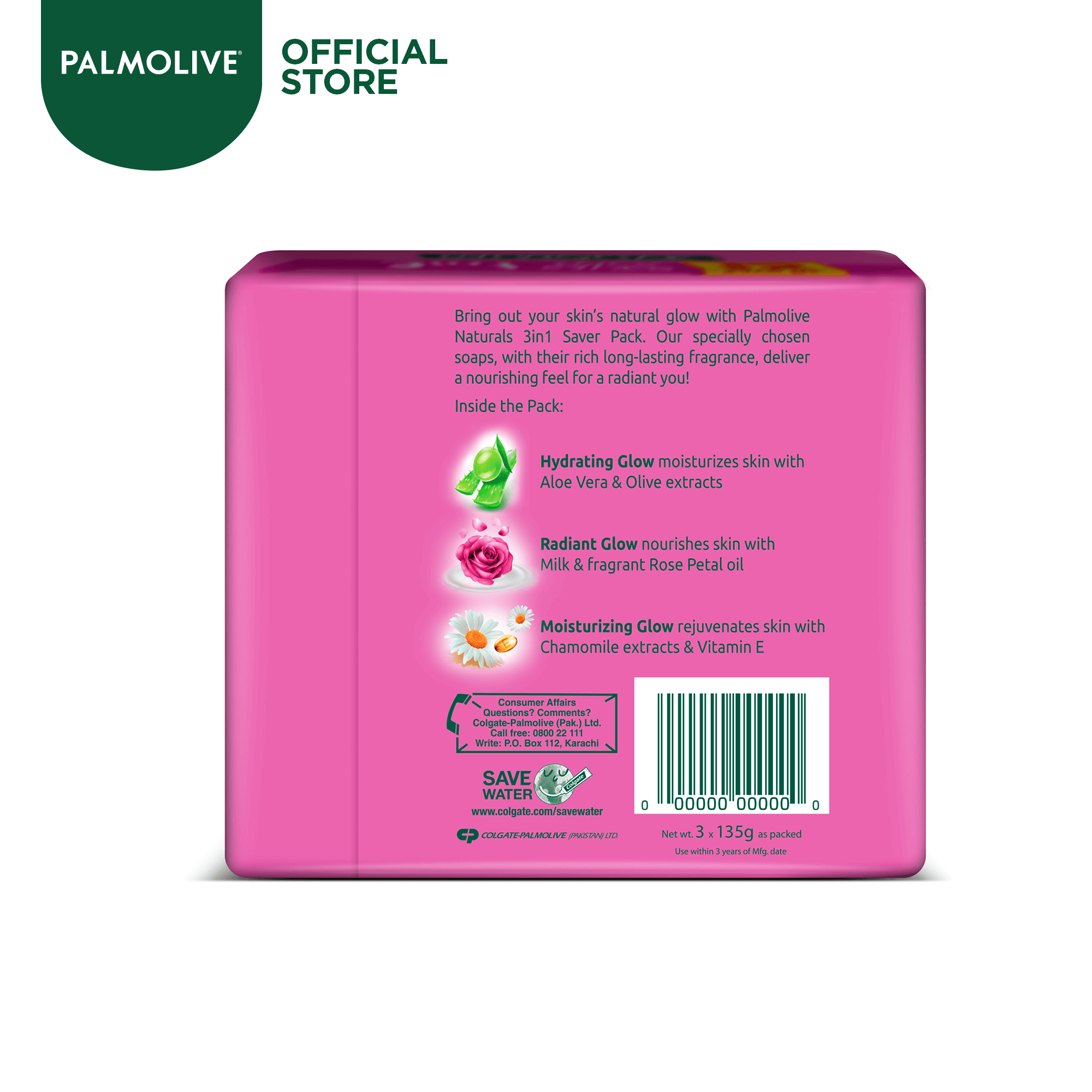 Palmolive Naturals Bar Soap Saver Pack 130gx3