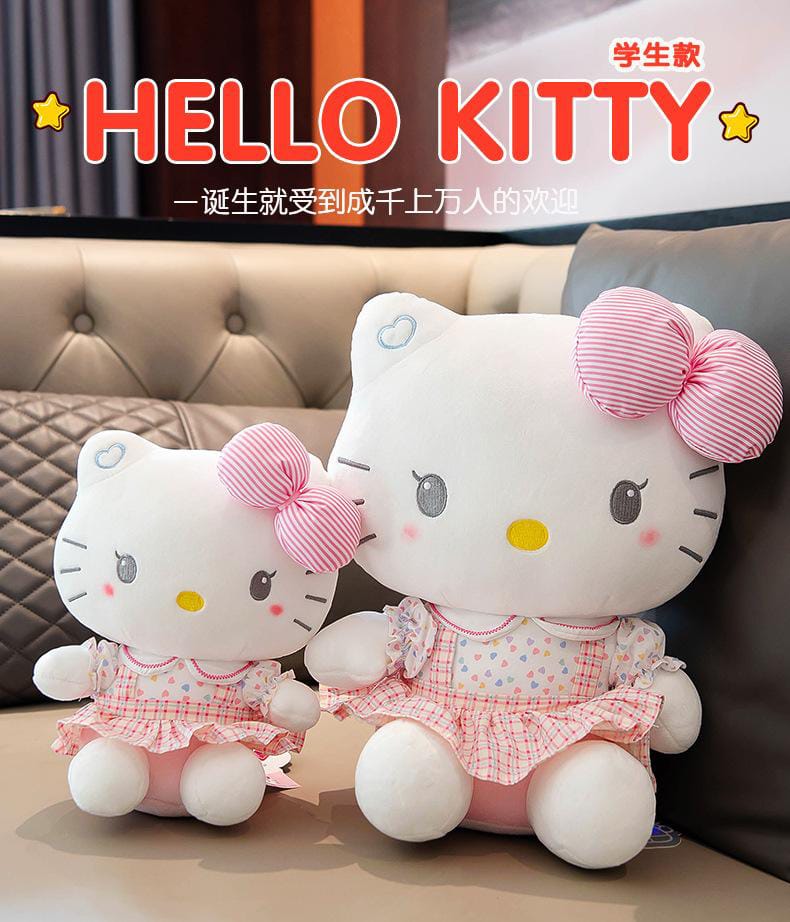 Cute Hello Kitty  Stuff Toy Hello Kitty Cartoon Plushie Plush Doll Stuffed
