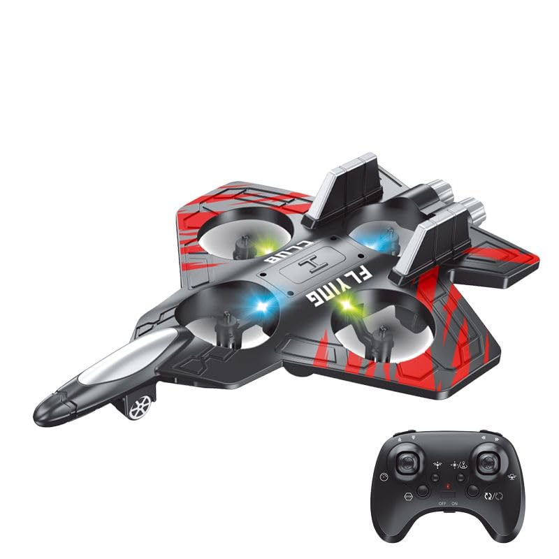 RC Jet Plane with Durable EPP Foam Body | 2.4GHz Remote Control | One-Touch Takeoff/Landing | LED Lights | Headless Mode | 360 Flip RC Airplane Toy for Kids  Kids and Adults,3D Flip Airplane Toy with Colored Lights USB Charging