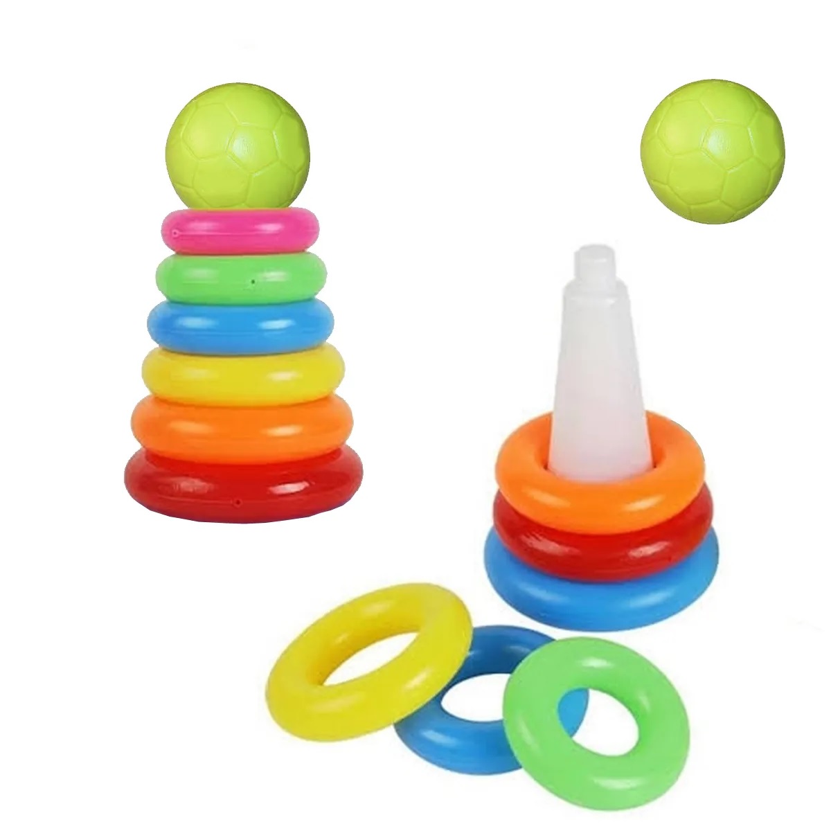 Rainbow Stacking Tower Colorful Rainbow Stacking Rings Tower for Babies Fun & Educational Children’s Toy