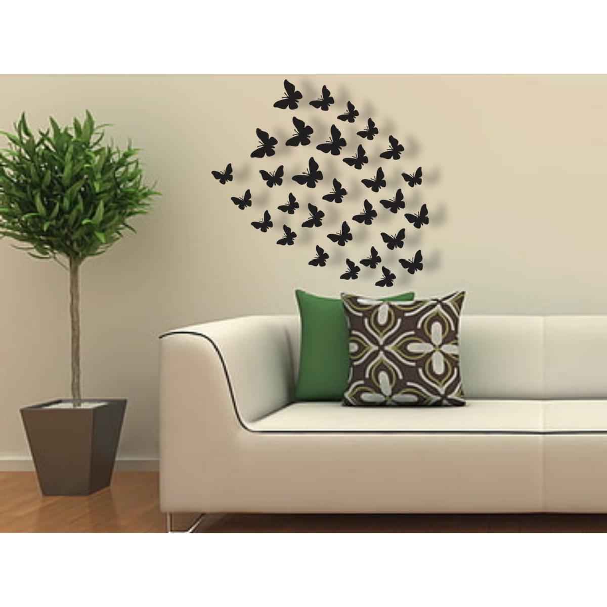 New 30-Piece 3D Butterfly Wall Decor Set, Modern Abstract Wooden Butterflies for Home and Bedroom Decor, Elegant Kids Room Accent