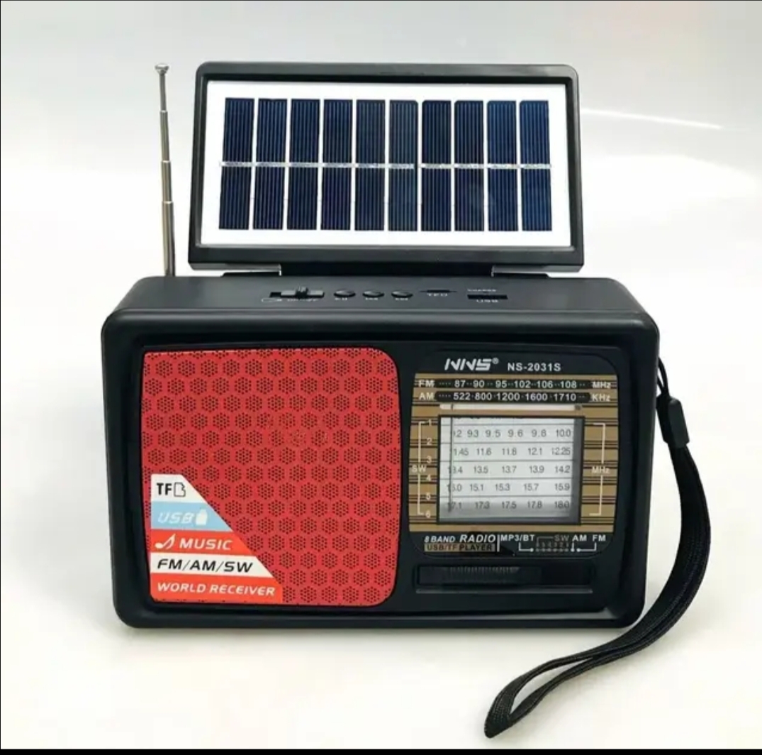 MNS 2031Solar FM am sw sw2 rechargeable radio with high quality sound speaker with USB M3 player  radio