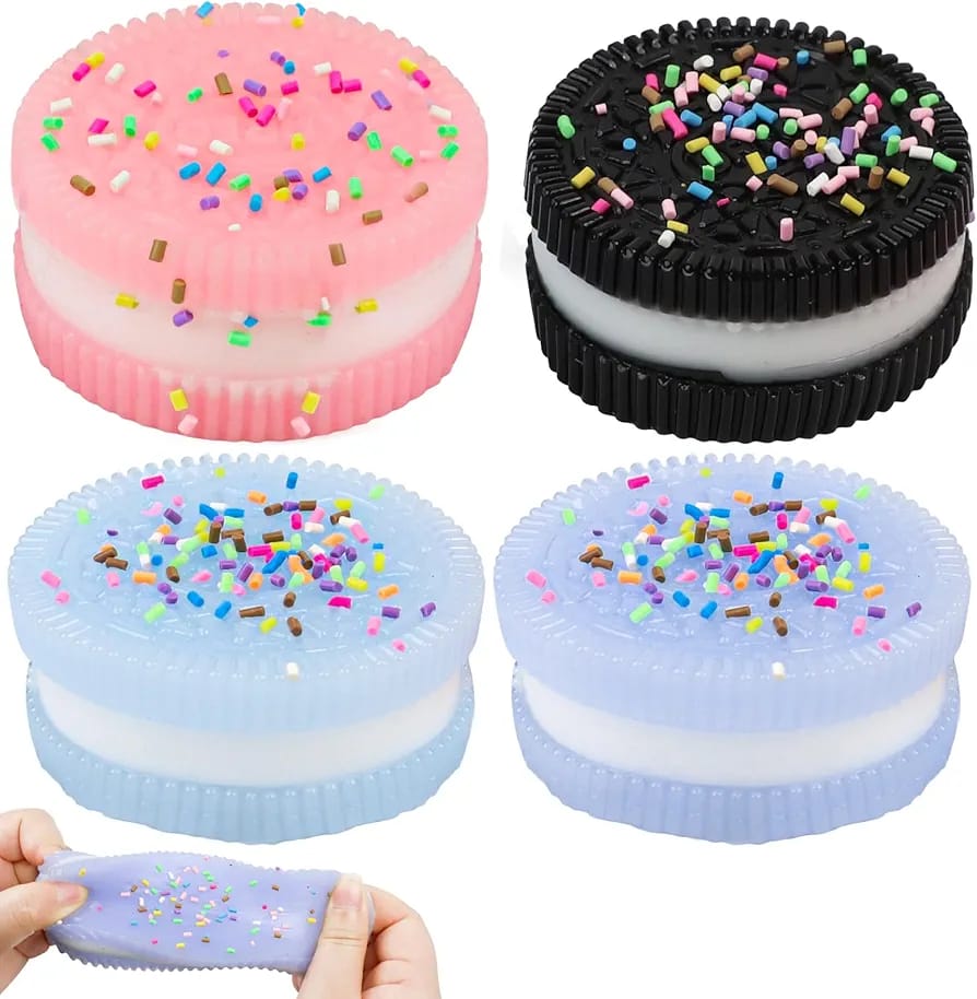Taba Squishy Fidget Toys,Cookie Taba Squishy Toys,Ultra-Soft Stress Relief Toys for Kids Adult,Sensory Toys with Cute Design,Anxiety Relief Party Favors