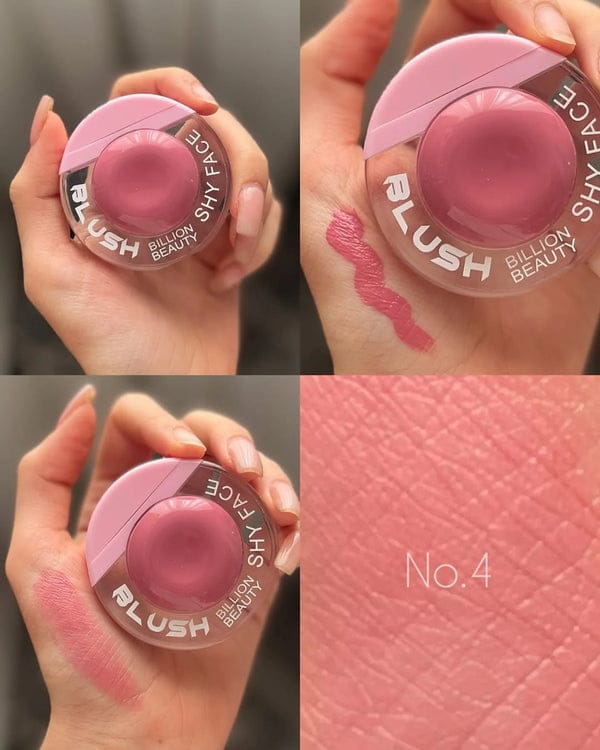Billion Beauty 4pcs Liquid Blush Set | Dewy Glow, Long-Lasting Tint & Ultra-Blendable Cream Blusher Collection
