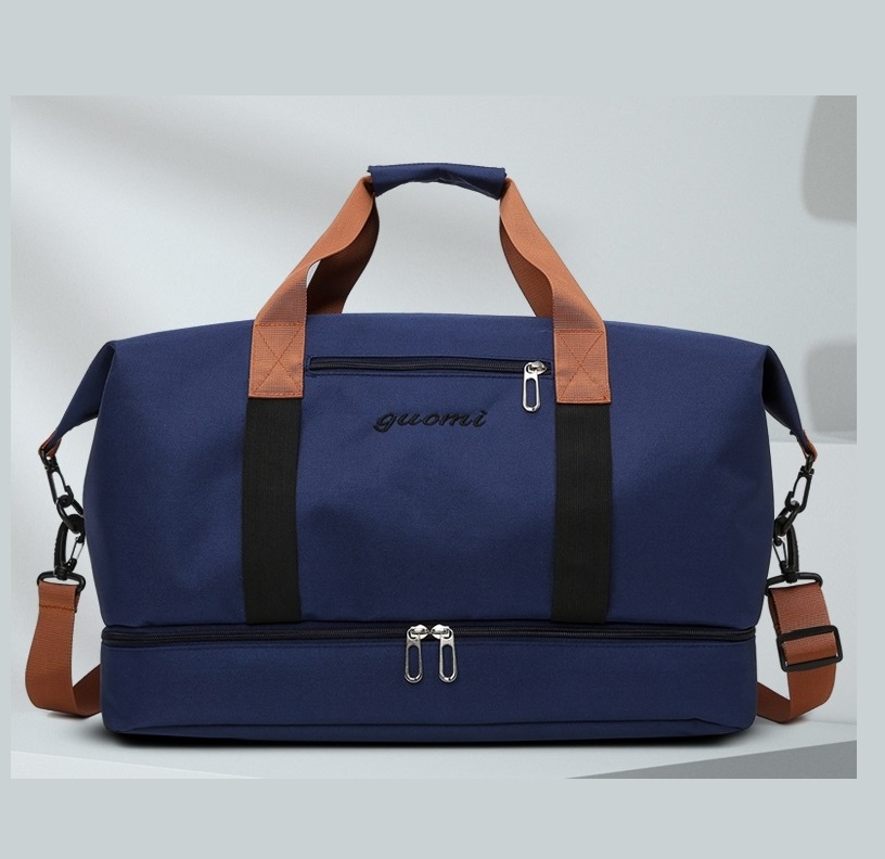 Travel Bag Waterproof Weekender Bags Oxford Cloth Luggages Handbag Shoulder Bag Traveling Bag Dry and Wet Separation Sport Bag Fitness Bag Gym Totes for Men Women ( Pink/Black)