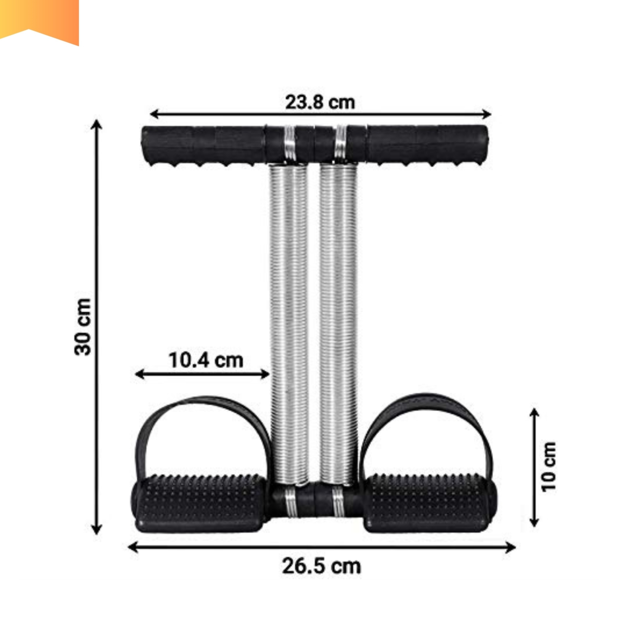 COMBO DEAL OF DOUBLE SPRING TUMMY TRIMMER +TWISTER PLATE + JUMP ROPE FOR WORKOUT