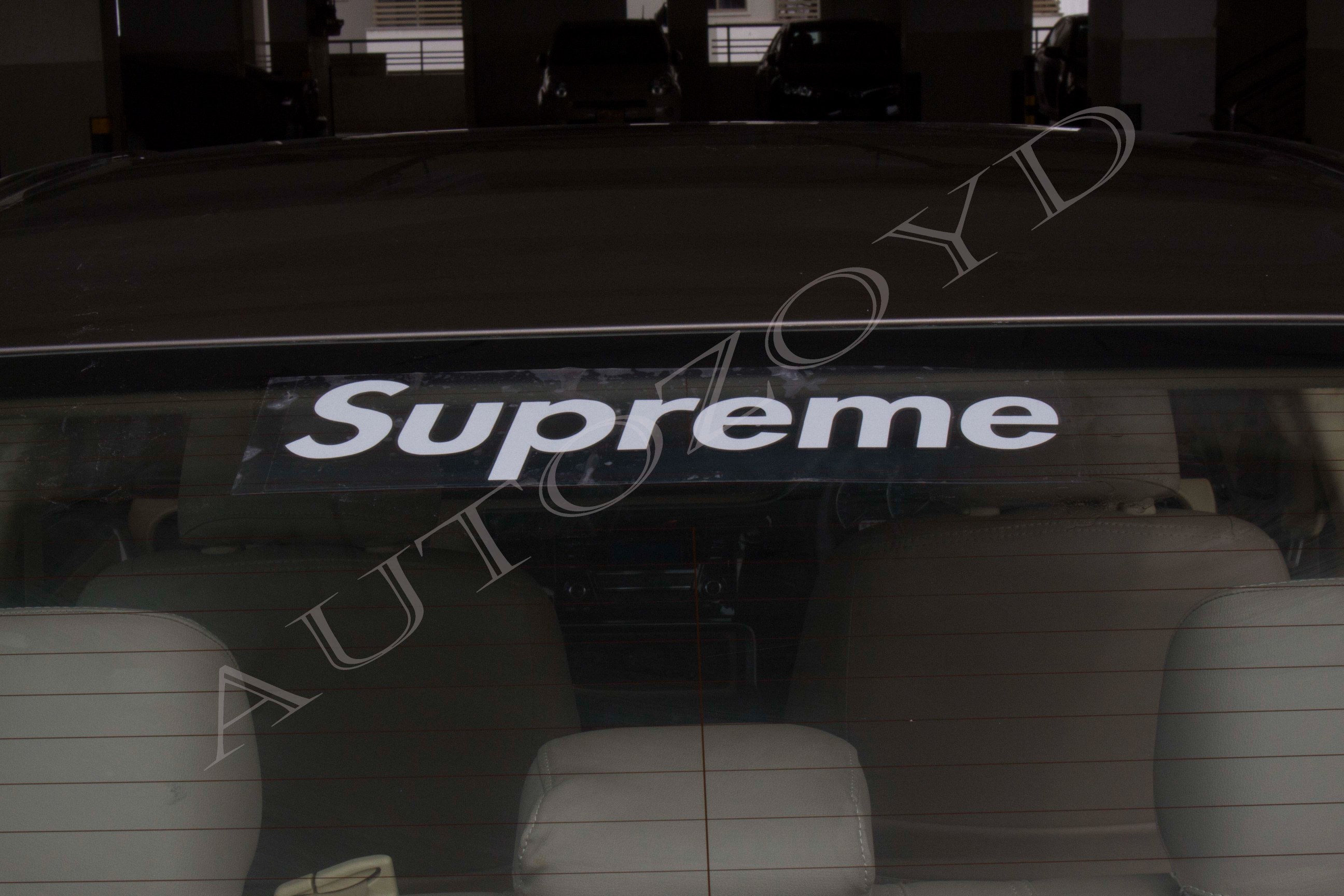 supreme car sticker