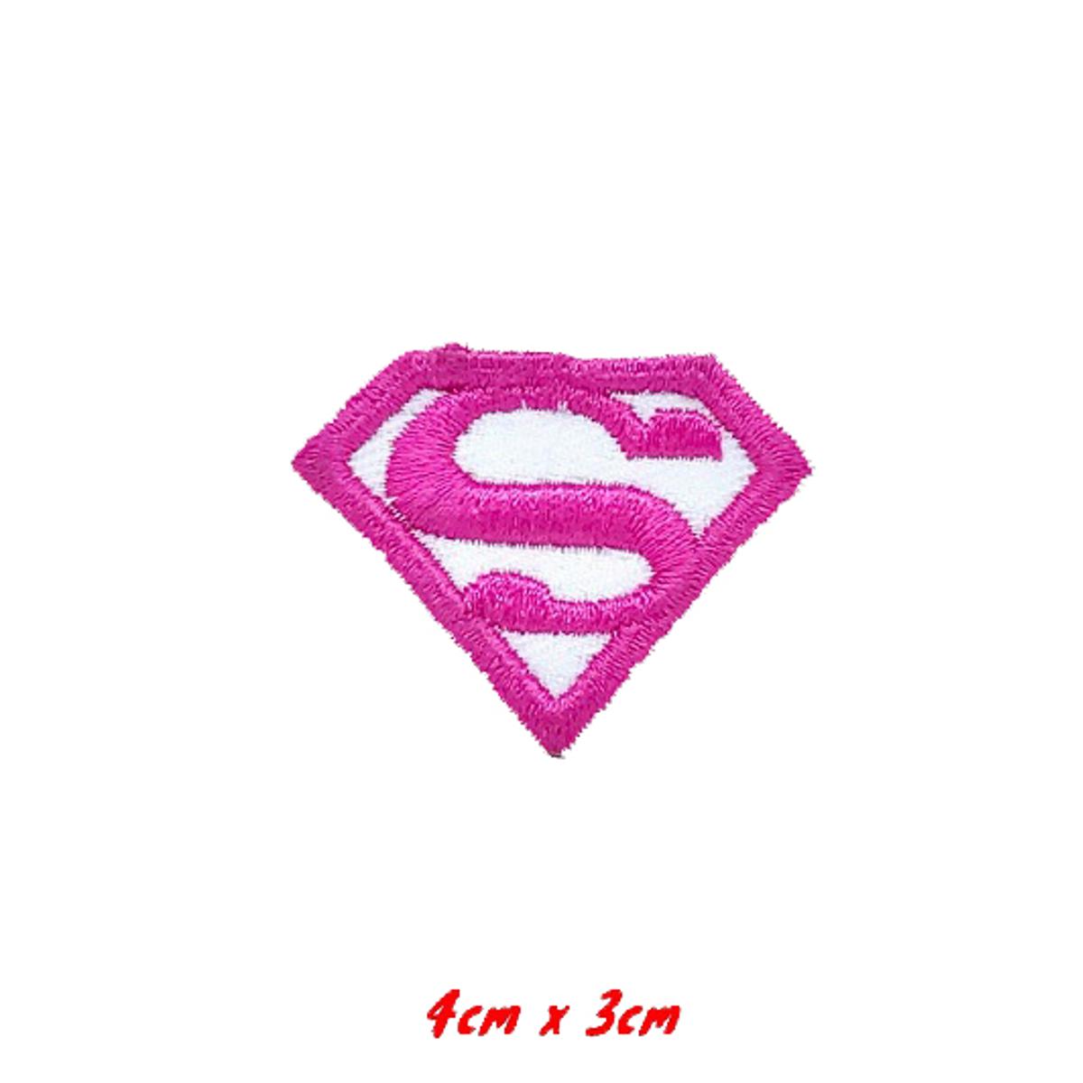 Superwoman Pink Embroidery  Iron on sew on patch kids clothing jeans repair bag cap shirt jacket shoes sports craft badge#351