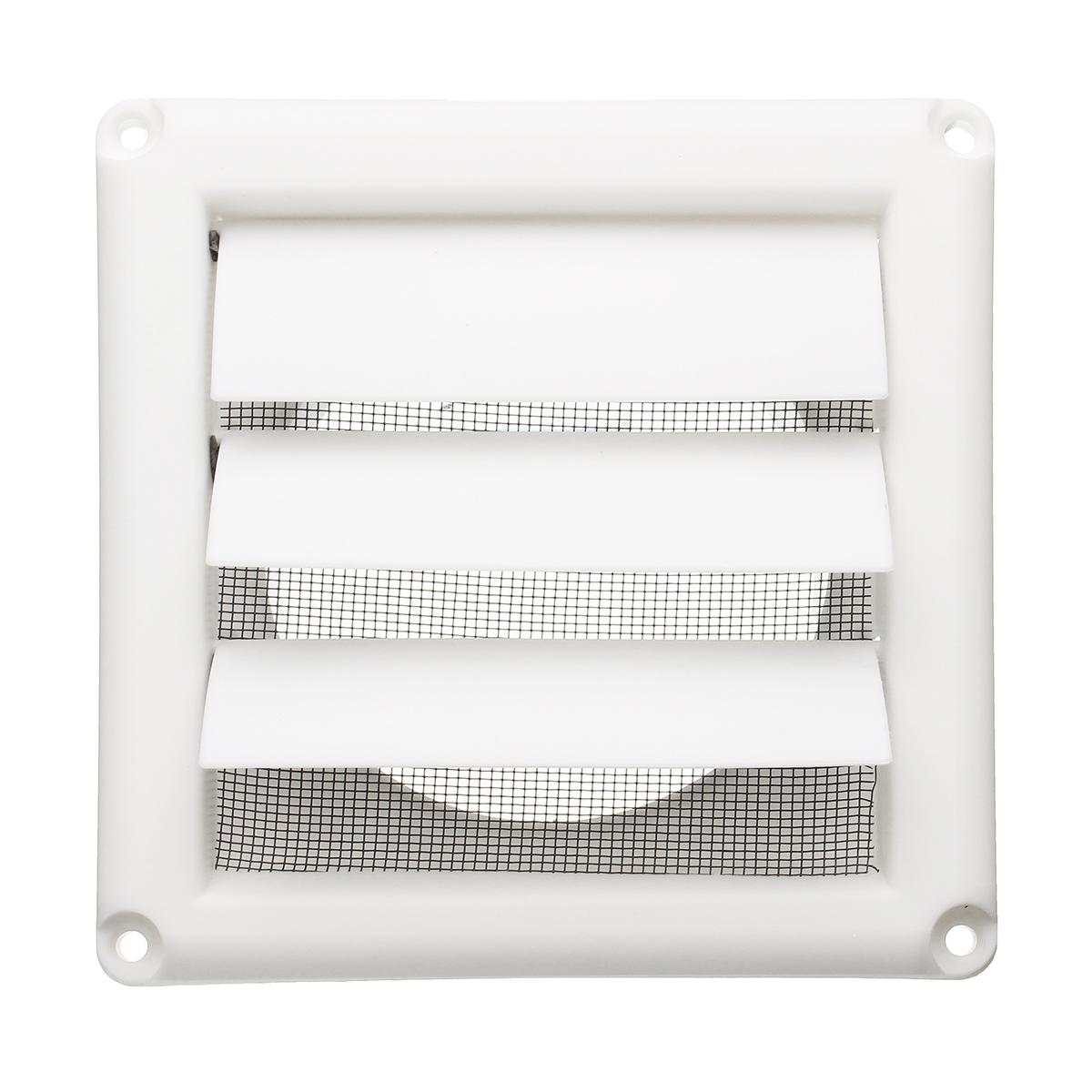 Asixx Plastic Wall Air Vent Grille Cover – 3 Flap Design With Built-In Fly Screen, 20 X 20 Cm, White, For Ceiling Openings, Ducting Vents, Supply/Exhaust Airflow