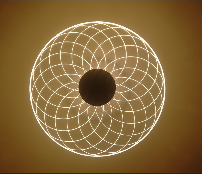 LED Wall Light Sconce | Circles in Circle | Ultra-Modern Geometric Design | |E27 Socket | Indoor Outdoor Night Light | Ambiance for Living rooms, TV Lounges, Bedrooms, Hallways, Offices, Restaurants, Cafés, and Modern interior spaces