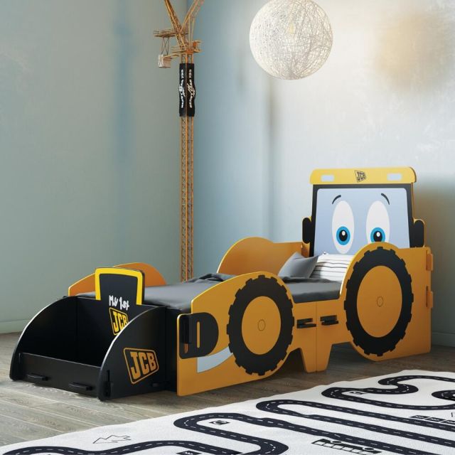JCB Yellow Children's Digger Toddler Kids Bed Baby Boy Car Bed