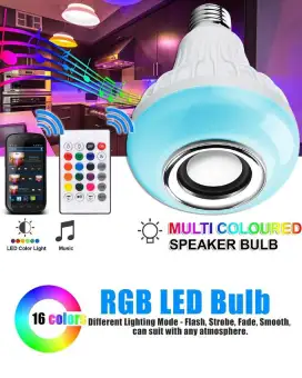 bluetooth led light bulb speaker