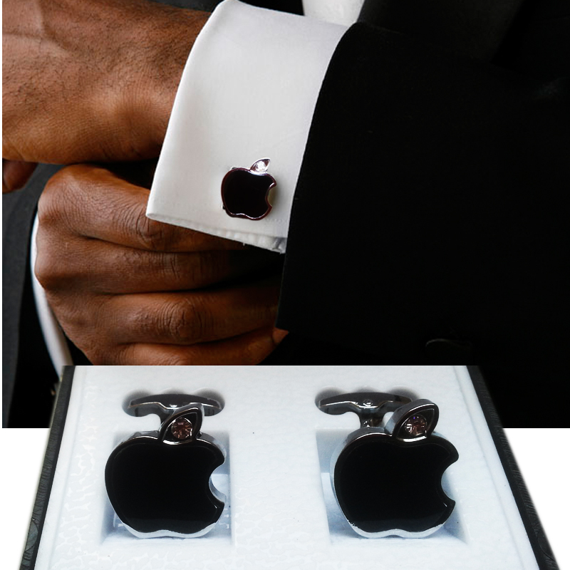 Imported_Apple_Shape Metal Cufflink Stud- Metal Imported Quality