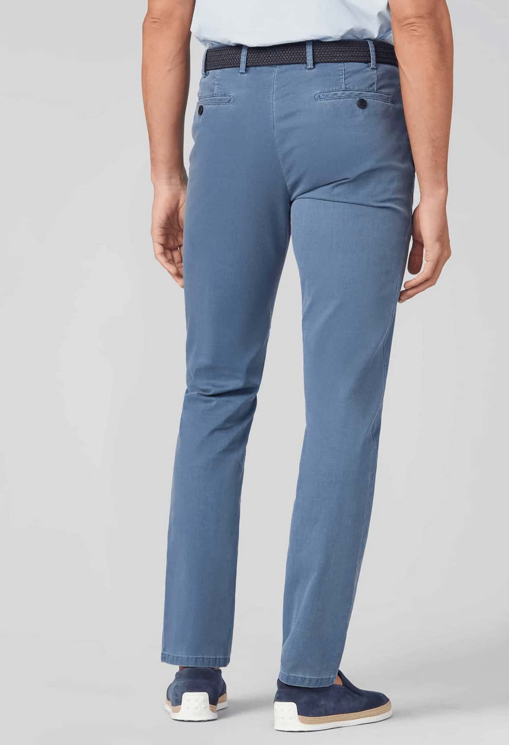 Men's Stretchable Chino Pants Full Length Regular Fit in Solid Colors