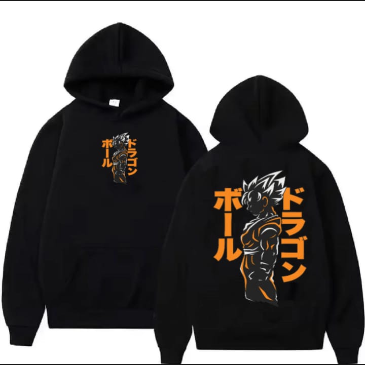Winter Fashion Streetwear Hoodie for Men & Women  Goku Printed kangroo pullover Sweatshirt By Topfitters 2.0