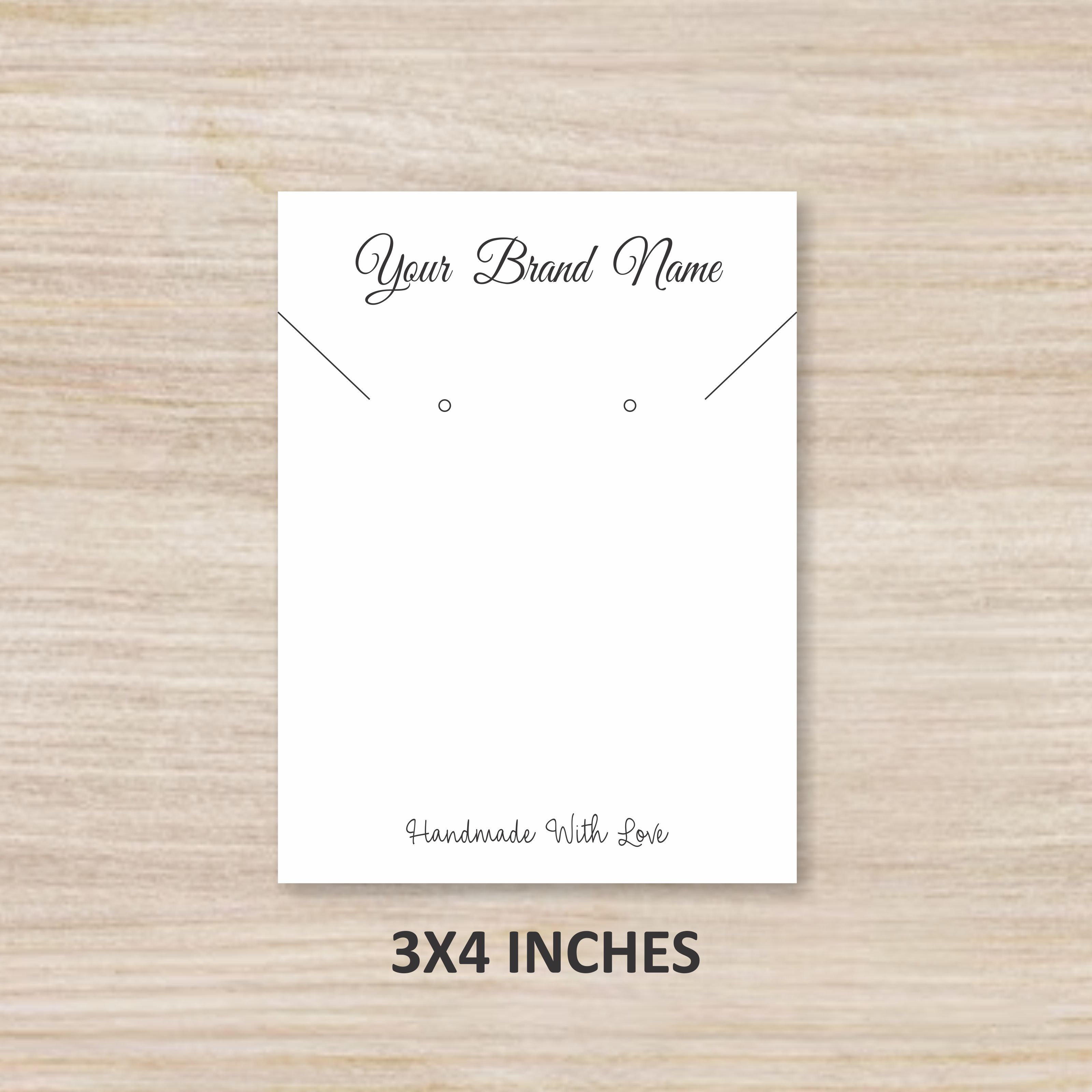 50pcs Custom Earring & Necklace Hanging Cards With Your Logo Jewelry ...