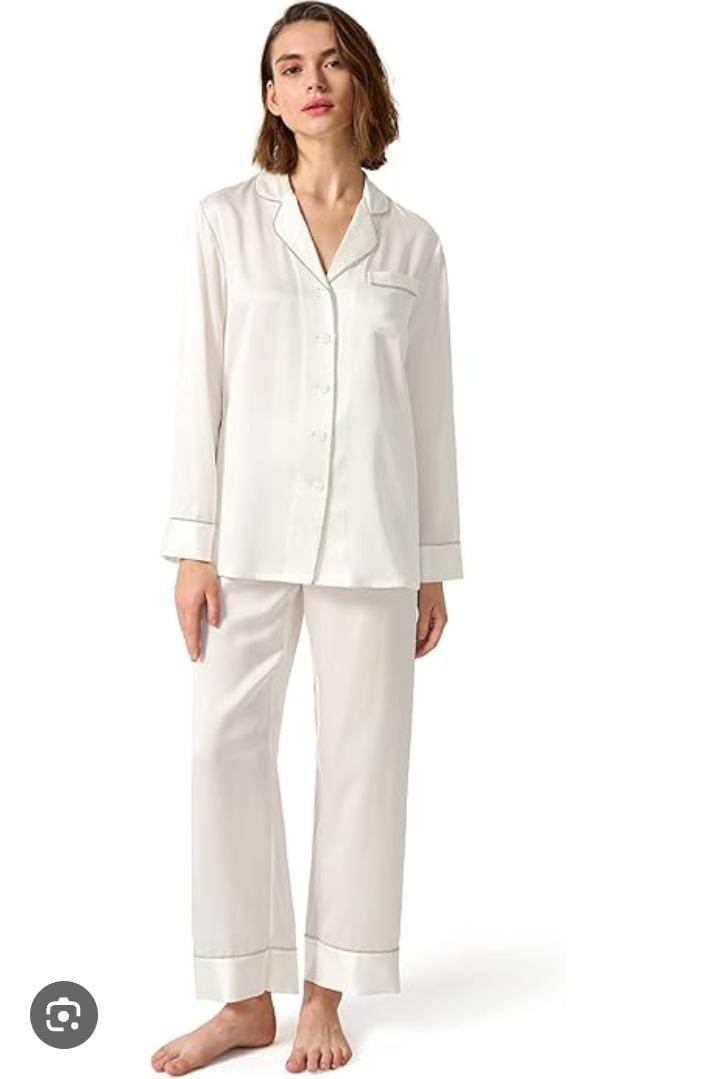 Night Wear for Women Nighty Soft Silk Satin stuff Night suit for girls and women, 2PC Bridal wear Sleeping Dress Girls Sleepwear Loungewear Sleeping Suit lingerie shirt and Pajama ,Night Dress for girls and women