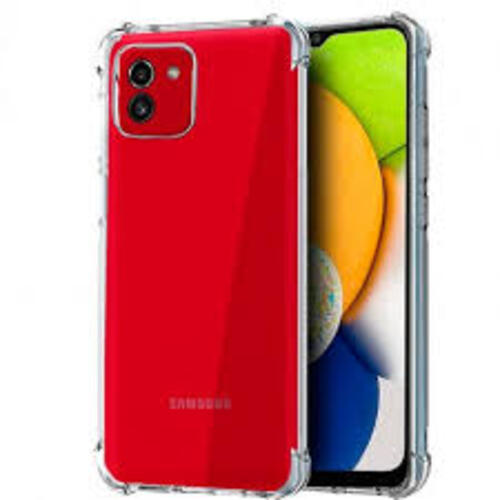 Samsung A03 4G Anti-Shock Four Corner Bumper Open Camera Protection 1.3mm Air Bag Soft Transparent Jelly-Clear