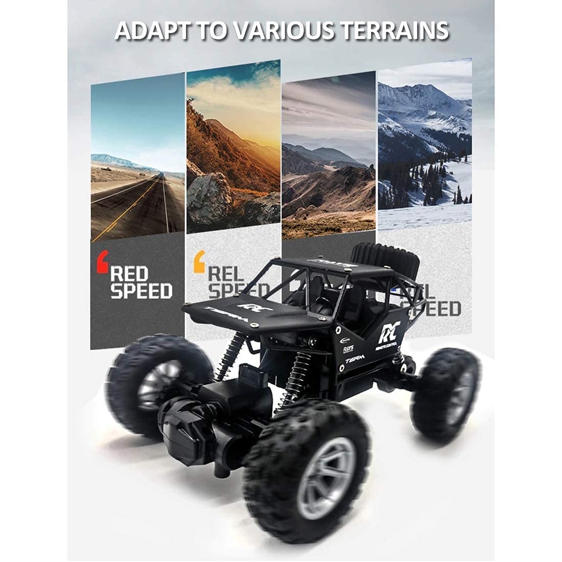 Rock Crawler Electric RC Vehicles Alloyed Remote Control Toy Car for Kids & Boys