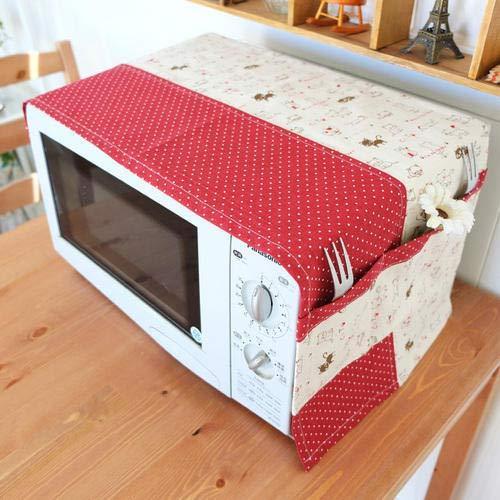 Microwave Dust Cover Waterproof Double Pocket Storage Bag Microwave Oven Cover (Multi Design & Color)