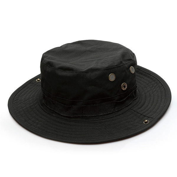 Hat for Camping Hiking and Traveling|Summer Outdoor Sun Hat Men Uv Protection Bucket Hat for Hiking Camping Beach Safari Round Cap Boonie Hats - Brown