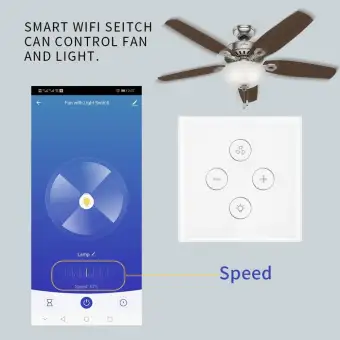 Smart Wifi Ceiling Fan Switch Control Eu Plug Touch Panel For Home