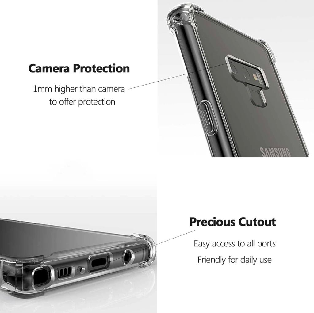 Samsung Note 9 Transparent Soft TPU Shockproof Silicone Back Cover