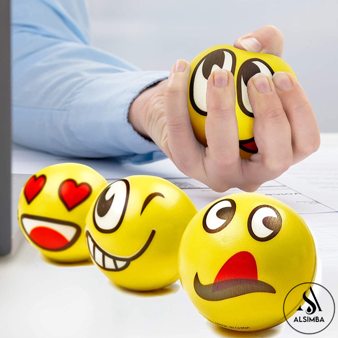 Soft Foam Reaction Emoji Balls For Kids 7.5Mm