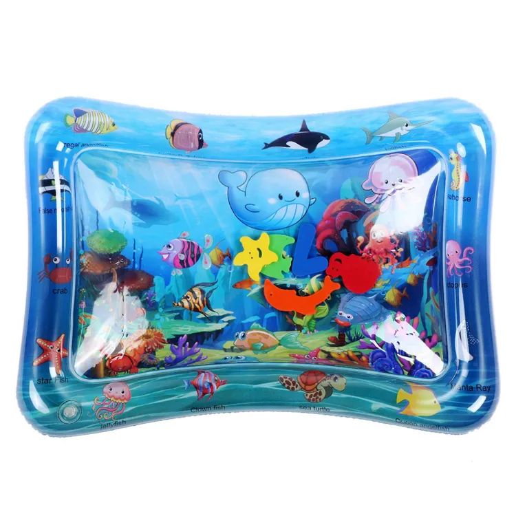 Round Baby Kids Water Play Mat Toys Inflatable Tummy Time Water Play Mat and Toddlers Perfect Fun Activity Inflatable Mat,Outdoor Water Play Mat for Baby