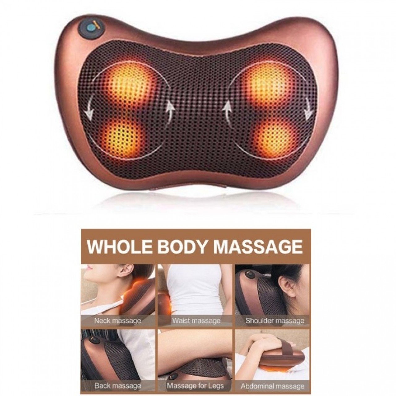 Shiatsu Neck Sable Massage Pillow Sable Shiatsu Pillow Massager - Main Image