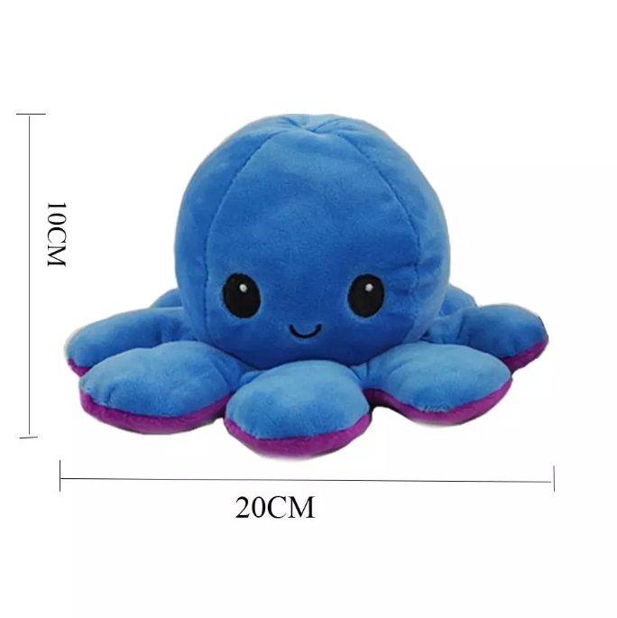 1Pc Stuff Toys For Girls Octopus plush Angry Happy Mix Colors Cute Reversible Octopus Stuff Emotion Toys Pulpo Reversible stuffed - Random Color