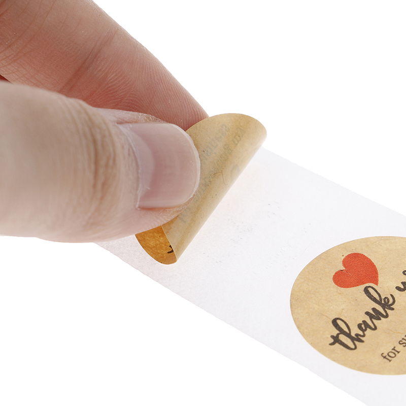 500Pcs/Roll Thank You Stickers Seal Labels Round Paper Label Sticker ...