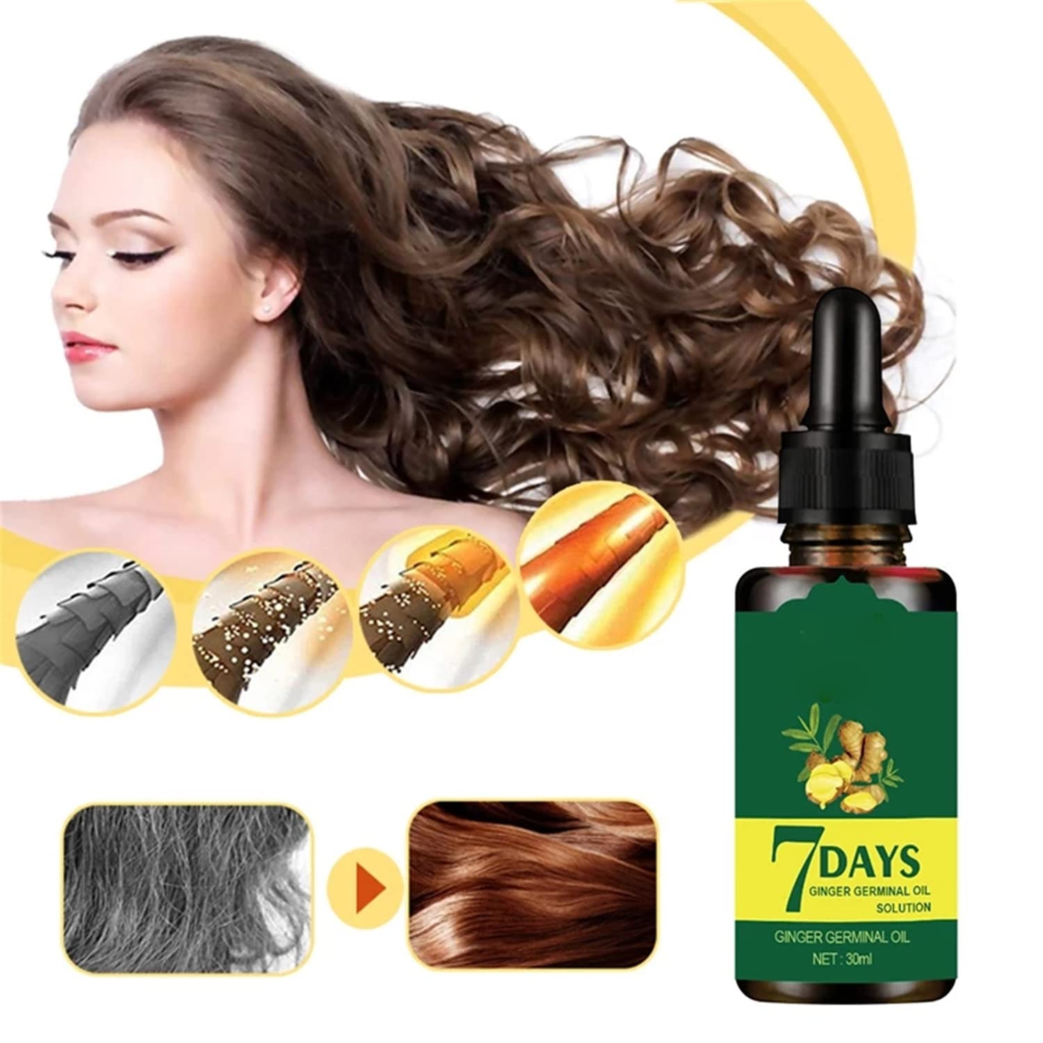 2 IN 1 Derma Roller With 540 Micro Needle Skin Therapy 0.5mm Natural Hair Treatment Effective Fast Growth Hair Care With 7 Days Hair Growth serum .