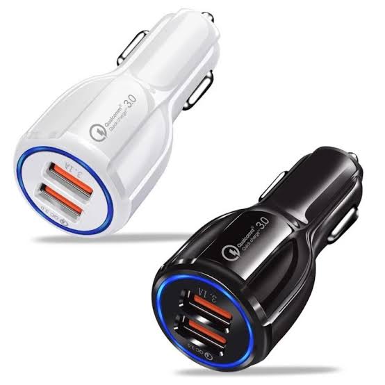 Dual USB Car Charger 3.0 Fast Charging – 2 Port USB Car Adapter – Quick Charge Fast Car Charger for Android & iPhone price in Pakistan