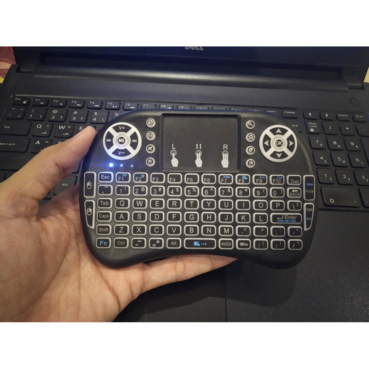 RF 500 - rf500 - RF500 Mini Keyboard For Mobile - small mini keyboard mouse - BACKLIGHT Keyboard - keyboard for LED - Wireless Mini Keyboard - Mini Wireless Keyboard With Touch pad Mouse - Mini Wireless Keyboard with Touchpad,QWERTY Keyboard , LED Backlit