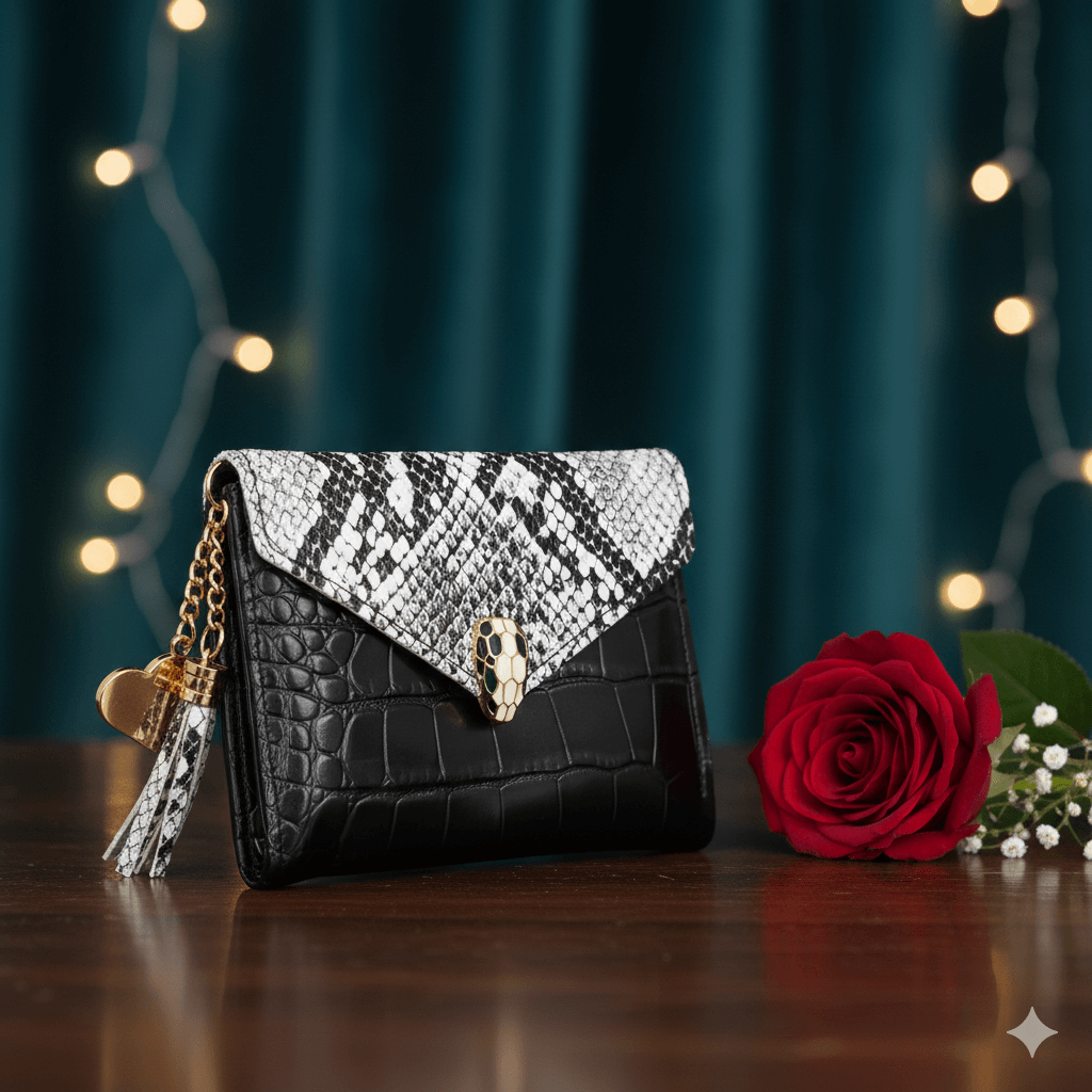 Mini Trifold Wallet for Girls and Women, PU Leather, Zip Closure, Compact Design