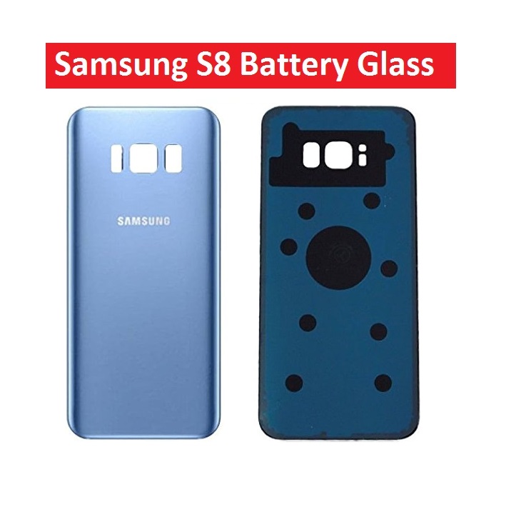 SAMSUNG GALAXY S8 -  BATTERY BACK GLASS COVER  - REPLACEMENT REAR SIDE COVER - BATTERY DOOR