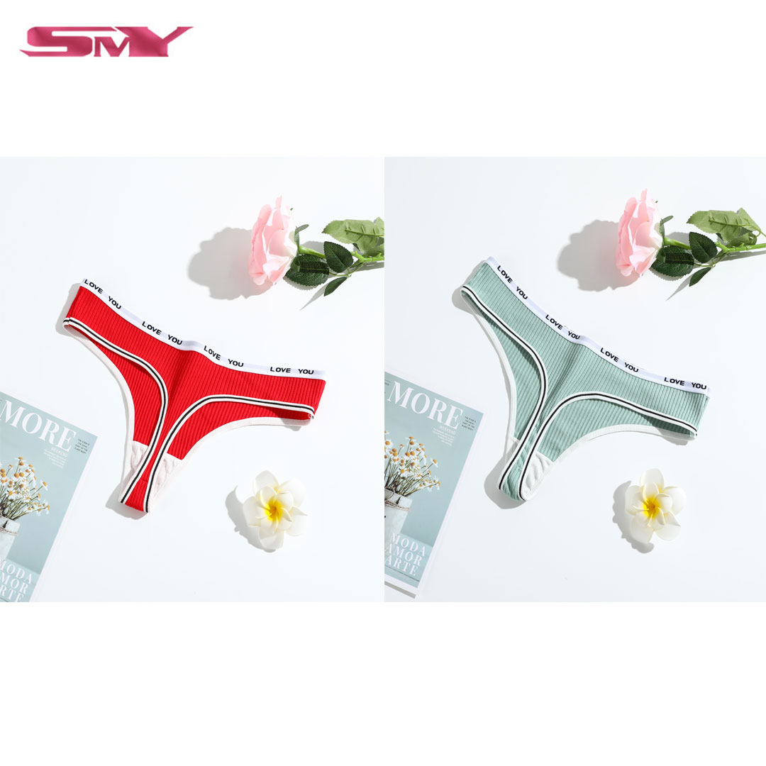 SMY 2PCS Women's Cotton Thong Panties T Back Women Briefs LowRise Thong Underwear Daraz.pk