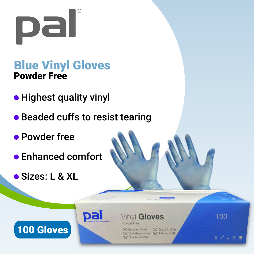 Pal Vinyl Gloves Powder Free - Blue