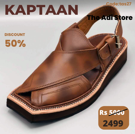 Handmade Kaptaan Chappal for Men | Peshawari Kheri | Color Double shade | The Adi Store