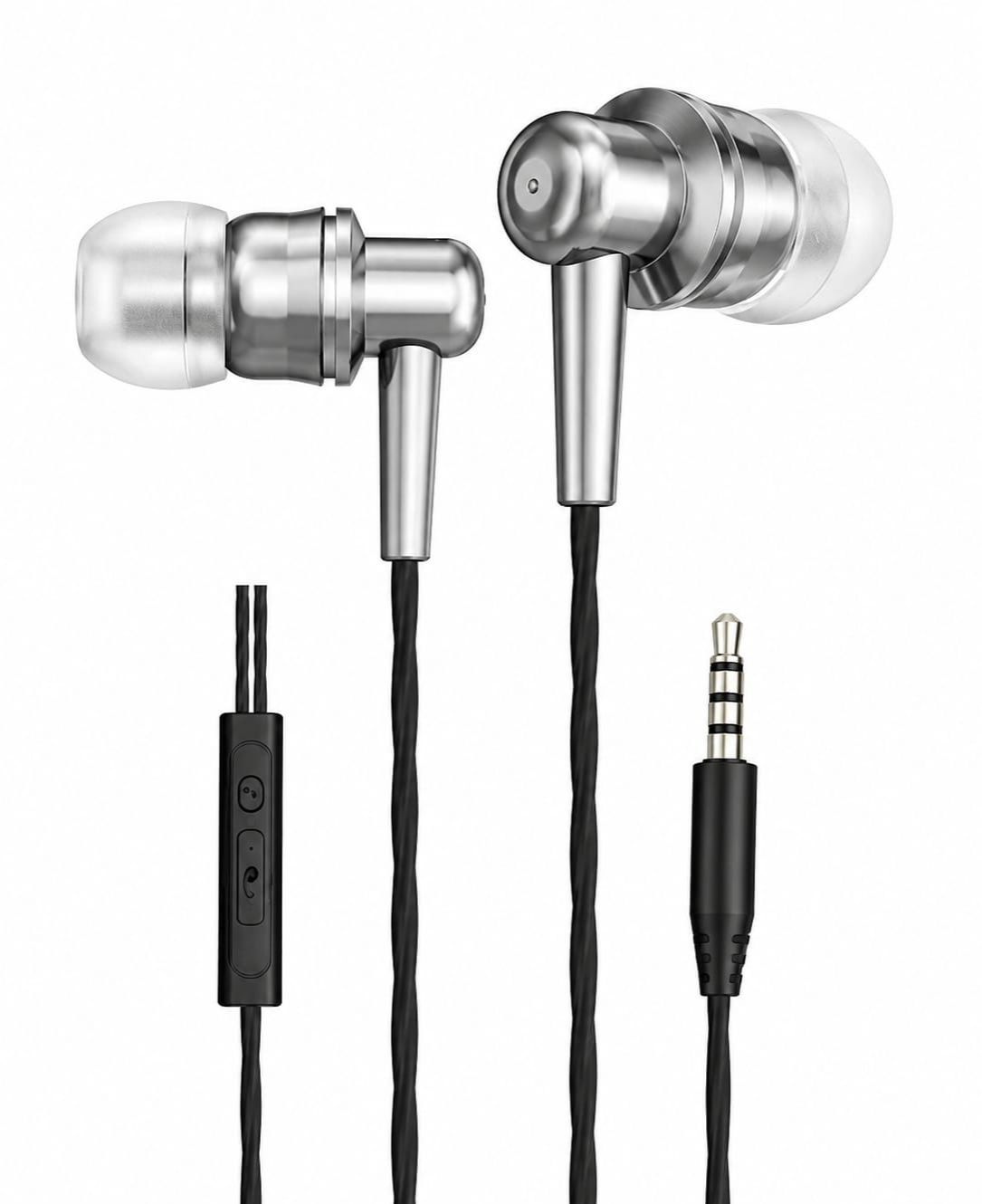 Original Epic Metal Handfree High Quality 3.5mm Premium Handsfree Earphones with High Bass and Crystal Clear Sound Gaming and Music MFI Certified Perfect for Gaming, Calls, and Music Compact, Cute De
