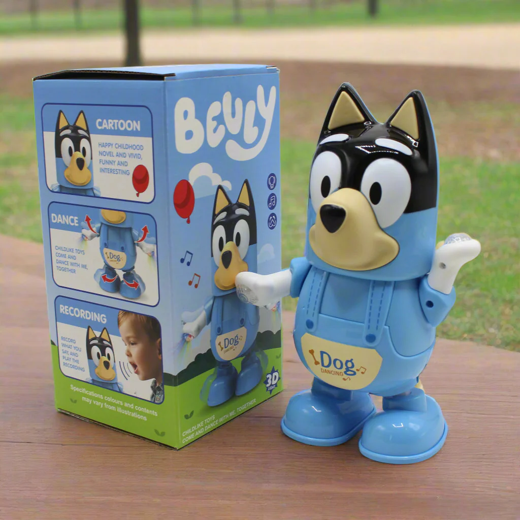 Dancing and Recording Bluey Dog Toy – Interactive Talking, Singing & Dancing Electronic Toy for Kids