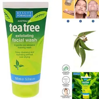 tea tree exfoliating facial wash