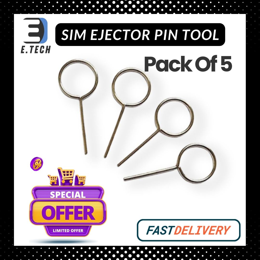 Sim Ejector Pin / Sim Eject Pin for Mobiles / Sim Remover Tool / Reset Pin (PACK OF 5)